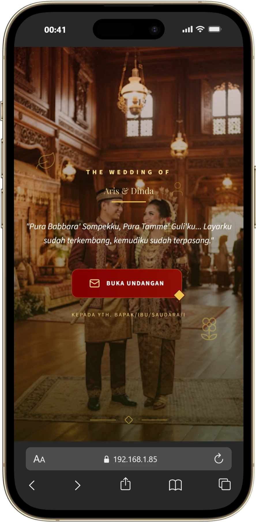 Portofolio Undangan Digital Adat Bugis